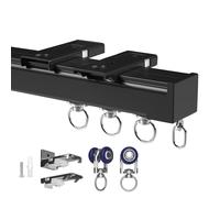 Binary Curtain Rods for Ceiling & Wall50600cm Lengths Sliding Divider with Multiple Pulleys Perfect for A/C Camper & Windows