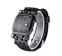 Binary LED Display Wristwatch, Binary Square Electronic Calendar Waterproof Watch, Unique Design, Unisex, Birthday Gift Watch