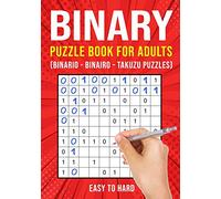 Binary Puzzle Books for Adults: Binario Binairo Takuzu Math Logic Puzzles | Easy to Hard