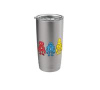 Binary Robots Funny Coding Computer Science Developer Stainless Steel Insulated Tumbler