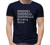 Binary Solo - Mens T-Shirt - Navy - Medium
