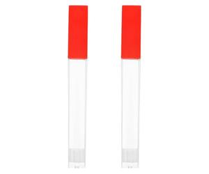 BinaryABC 2 Pack Transparent Thermometer Storage Case - Plastic Tube Holder for Thermometers & Needles, Ideal for Home, Hospital, Clinic - Durable Thermometer Container & Needle Box