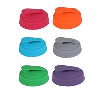 BinaryABC 6Pcs Silicone Slim Can Lid Covers for Soda Beer Energy Drinks Juice Beverage Protectors Reusable Dustproof Can Caps Lid