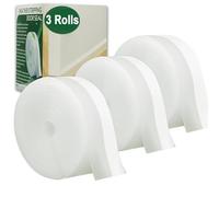 Binazon 3 Rolls - Silicone Weather Stripping Door Seal, Draft Seal Tape for Doors, Windows & Garage Doors, White, 35mm Width, 16.4ft Length Each, Total 49ft
