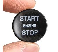 BINB ROAD Engine Start Stop Push Button Cover Trim Carbon Fiber Compatible with Land Rover Range Rover Discovery Compatible with Jaguar XJ XK F-PACE XFL XEL,Black