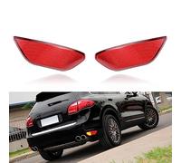 BINB ROAD Rear Bumper Reflector 95863110500 + 95863110600 Left Right Red Trim Compatible with Porsche Cayenne 2011 2012 2013 2014