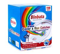 Binbata Color Grasper for Laundry 110 Count, Fragrance Free Dye Catcher Essential for Home Use, Dye Guard Grabber Sheets for Laundry in-Wash Sheets