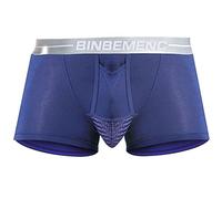 BINBEIV Men's Varicocele Underwear - For Scrotal, Testicle Support, Dual Pouch, Navy, L