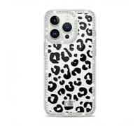 BinBoom Crystal Case for iPhone 15 Pro, Elegant Transparent Clear TPU Protective Cover for Women Girls, Luxury Bling Glitter Rhinestone Case with Leopard Print Pattern