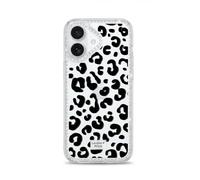 BinBoom Crystal Case for iPhone 17, Elegant Transparent Clear TPU Protective Cover for Women Girls, Luxury Bling Glitter Rhinestone Case with Leopard Print Pattern