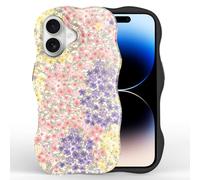 BinBoom for iPhone 16 Case | Bold Pattern Protective Phone Cover | Slim/Lightweight for Women Men - Drowning in Blossoms | Petal Rain Veil, Cute, Trendy, Aesthetic