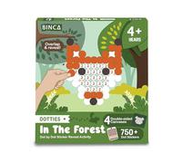 Binca Dotties Forest Animals Dot Art Activity Kit | 750+ Stickers | Mess-Free Woodland Craft Kit for Kids Ages 4-7 | Forest Animal Gift for Boys & Girls | Travel Activity