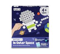 Binca Dotties Space Dot Art Activity Kit | 1500+ Stickers | Mess-Free Mosaic Craft Kit for Kids Ages 4-7 | Travel Activity | Space Gifts for Boys & Girls | Birthday Return Gift
