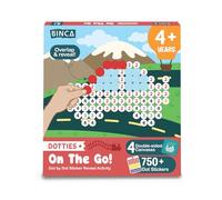 Binca Dotties Vehicles Dot Art Activity Kit - On The Go | 750+ Stickers | Mess-Free Travel Activity for Kids Ages 4-7 | Craft Kit for Boys | Plane & Car Journey Activity