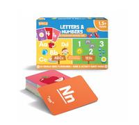 Binca Flash Cards for Toddlers - Letters & Numbers, 50 Thick Double-Sided Premium Cards with Phonics & Counting, Learning Tool for Preschoolers, Early Learning Toy, Gifts for Kids Ages 1, 2, 3 Years