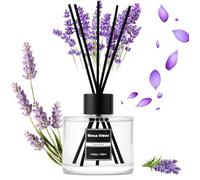 Binca Vidou Reed Diffuser, 120ml Lavender Scented Oil Set, Home Scented Diffuser, 8 Sticks, 50 Days Strong Aroma for Bedroom, Bathroom, Office