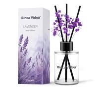Binca Vidou Reed Diffuser, 80ml Lavender Reed Oil Diffusers Set for Office Decor Bedroom Living Room Aromatherapy for Gift Idea & Stress Relief