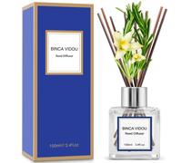 binca vidou Reed Diffuser Set Bergamot Vanilla Lavender and Jasmine Scented Oil Reed Diffusers for Bedroom Living Room Office Giftable & Stress Reli
