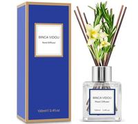 Binca Vidou Reed Diffuser Set - Mixed Fragrance of Bergamot, Vanilla, Lavender and Jasmine for Bedroom Living Room Office Essential Oil Diffuser for Stress Relief 100ml/3.4oz