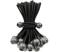 BINCKIN Bungee Balls 25 Pcs, 6 Inch Bungee Cords with Balls, Tent Accessories for Camping Tarp, Tents, Canopy and Fixings (Black)