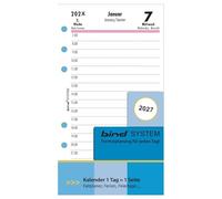 BIND B260327 Calendar Insert for Daily Calendar A6, Timer Insert for Calendar Year 2027, 1 Day / 1 Page, Appointment Calendar with System, Calendar for Bind System Planner and Standard Time Planner