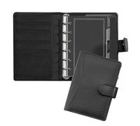 Bind Mini Planner A7 in alendar 1 Week = 2 Pages Real Leather Black