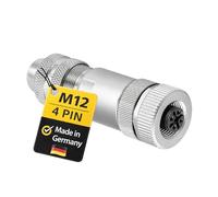 binder 99-1430-812-04 M12 Cable Socket 4-Pin A-Coded | Screw Terminal Shieldable IP67 | M12 x 1.0 Cable Pass 6.0-8.0 mm | Industrial Signal and Power Transmission