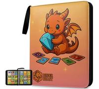 Binder Beast 9 Pocket Card Binder, 900 Pockets Trading Card Binder with Zipper, Premium PU Leather Card Holder Book, 50 Removable Sleeves for TCG Collectors