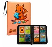 Binder Beast Card Binder for Pokemon Cards, 4 Pocket Trading Card Binder Album for 400 Cards, Toploader Compatible Zip Binder Case, Waterproof TCG Card Folder for Trading Card Collection