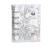 Binder Clear Sleeves - PVC Transparent Sealing Collectible Card Storage Binder with Star Pattern - Personal Organizers Sleeves for Youth Family Boys Girls Teens Friends Daughter Son