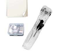 Binder Clip Stapler,45 Sheets Capacity Push Binder Clamp - with 50 Metal Refills Desktop Reusable Clamp Stapler,for Teacher, Office, School, Classroom, Home, Craft, Desk, Book