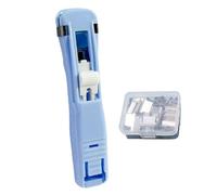 Binder Clip Stapler Portable Includes 50 Metal Clips 45 Sheets Capacity File Clamp Fastener Smooth Pressing Action Adjustable Holding Capacity For Teacher Student Desk School Classroom Home Craft Book
