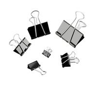 Binder Clips 60pcs/lot Binder Clips Metal Fold Back Small Paper Clip Clamp 15/19/25/32mm Office(Black-15mm)