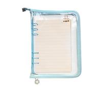 Binder Cover - 10 Inches Transparent PVC Zipper | 30g 6-Ring Notebook Protector - Soft Flexible Planner Shell for Personal Travel Diary Business Notes Study Organizing Papers Safely