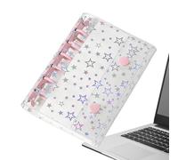 Binder Cover - A7 Glitter Star Budget Planner Protector - A7 Budget Binder Cover - for Organizer Folder Loose Leaf Journal Cash Envelopes Albums