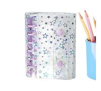 Binder Cover - A7 Glitter Star Planner Shell, Budget Binder Organizer | Durable Cash Envelope Journal Album Protector, Decorative Binders Cover Sleeve for Loose Leaf Planner Notebook Folder Use