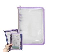 Binder Cover Protector - 6 Ring Clear Cover with Zipper, Removable Journal Organizer in A5 and A6 Size, Clear Design | Durable Storage Solution for