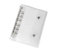 Binder Covers A6/A 7-13.2x19.6cm Budget Binder Cover, Long-Term Use Micron Transparent Protective Sheets, 6-Ring Clear Refillable PVC Binnder Cover, Loose Leaf Folder for Document Photo Ticket Exp