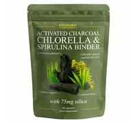 Binder & Detox Supplement with Activated Charcoal, Chlorella, Spirulina & Silica. Advanced Full Spectrum Binder for Cleanse & Detox | 60 Capsules | Made in The UK by Roundway Supplements