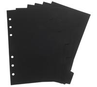 Binder Dividers 48 Sheets Heavy Duty Plastic Binder Dividers for 6 Ring Notebooks, Black