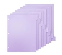 Binder Dividers with Tabs Folder Dividers A4 Dividers 8PCS A4 Waterproof Reusable Dividers for 3 Ring Binder Light Purple Dividers for Home School Office Planners