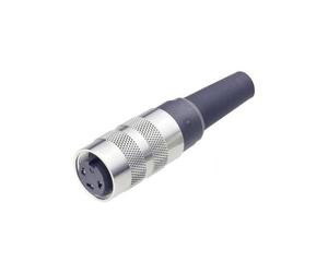 Binder Female Cable Mount Miniature 12 Pin with 4-6mm Outlet