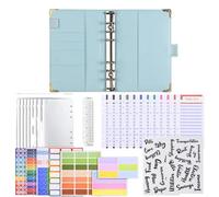 Binder for Leather Notebook, Leather Binder in A6 Refillable | Notebook Binder Cover with Magnetic Buckle Closure for Shop Pens, Cards