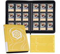 Binder for Lorcana Cards, Premium 9 Pocket Trading Card Album with 500 Pockets & Playmat Compatible with Lorcana Cards, Tokens and Rules sheet - Classic Yellow