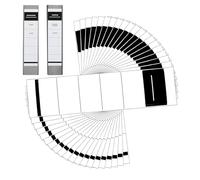 Binder Labels Spine - 100pcs Writable Self-Adhesive Folder Labels for File Organization | Binder File Folder Stickers, Wide Spine Label for 5cm and 8cm Folders