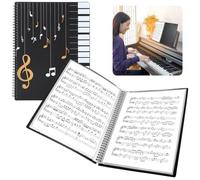 Binder Music Folder, Waterproof 120 Page Sheet Music Organizer for A4 Paper, Fits Choir Concert and Performance Use, 9.3×12.4