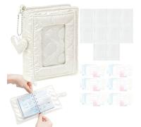 Binder Notebook - M5 Journaling Spiral Notebook with Transparent Cover and Pocket Pages, Refillable Study Planner Book for Pupils College Students Women Teens Home School Stationery Use, 3.5x13.8cm