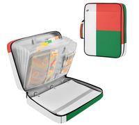 Binder Organizer 2-in-1 Design Premium Polyester 250 Sheets for Binder with Pen Loops for School, Office, Home, Travel National Flag of Madagascar