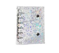 Binder - Plastiic Sleeve M5 A7e | PVC Loose-Leaf Cover Personal Organizer Sleeves | Transparent Sticker Book Notebook Tearable Card Storage Star Pattern for Small Item Organization School Office