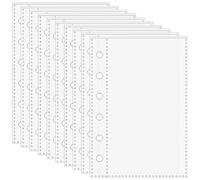 Binder Pockets 6-Holes Clear A7 Planner Inserts Moisture-Proof & Water-Resistant Binder Inserts 10Pcs A7 Envelopes Wallet Page Protectors Photo Card Sleeves